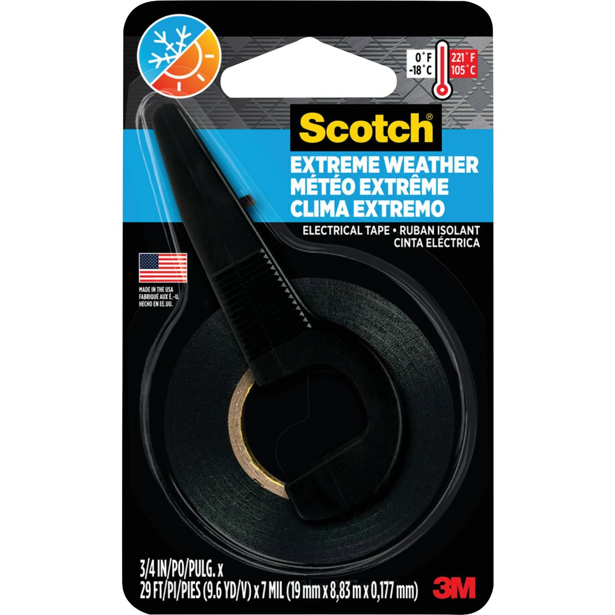3M Scotch Cold Weather 3/4 In. x 350 In. Vinyl Plastic Electrical Tape