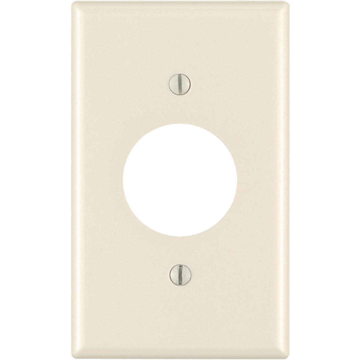Leviton 1-Gang Smooth Plastic Single Outlet Wall Plate, Light Almond