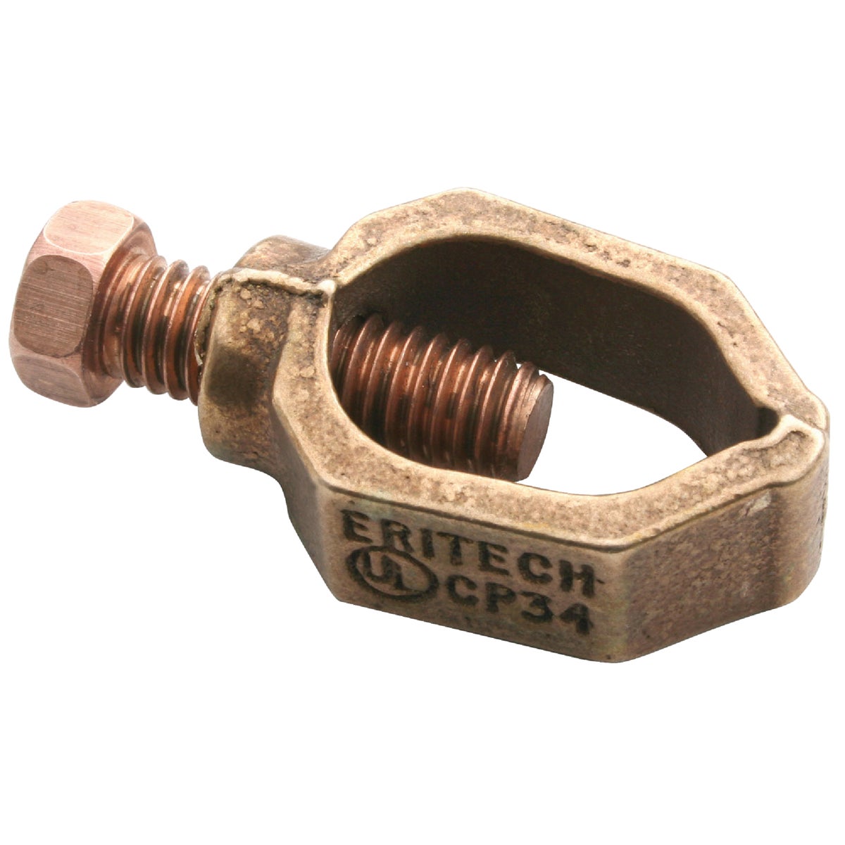 Erico 1/2 In. to 3/4 In. #8 to #2 AWG Ground Ground Clamp