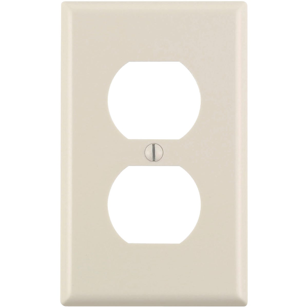 Leviton 1-Gang Smooth Plastic Outlet Wall Plate, Light Almond (10-Pack)
