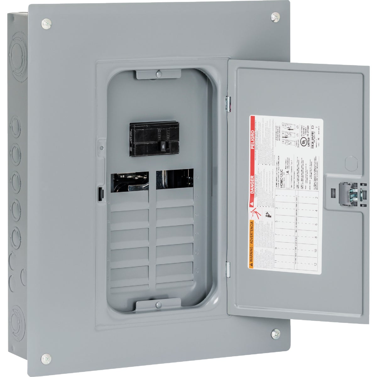 Square D Homeline 100A Main Breaker Plug-on Neutral Load Center