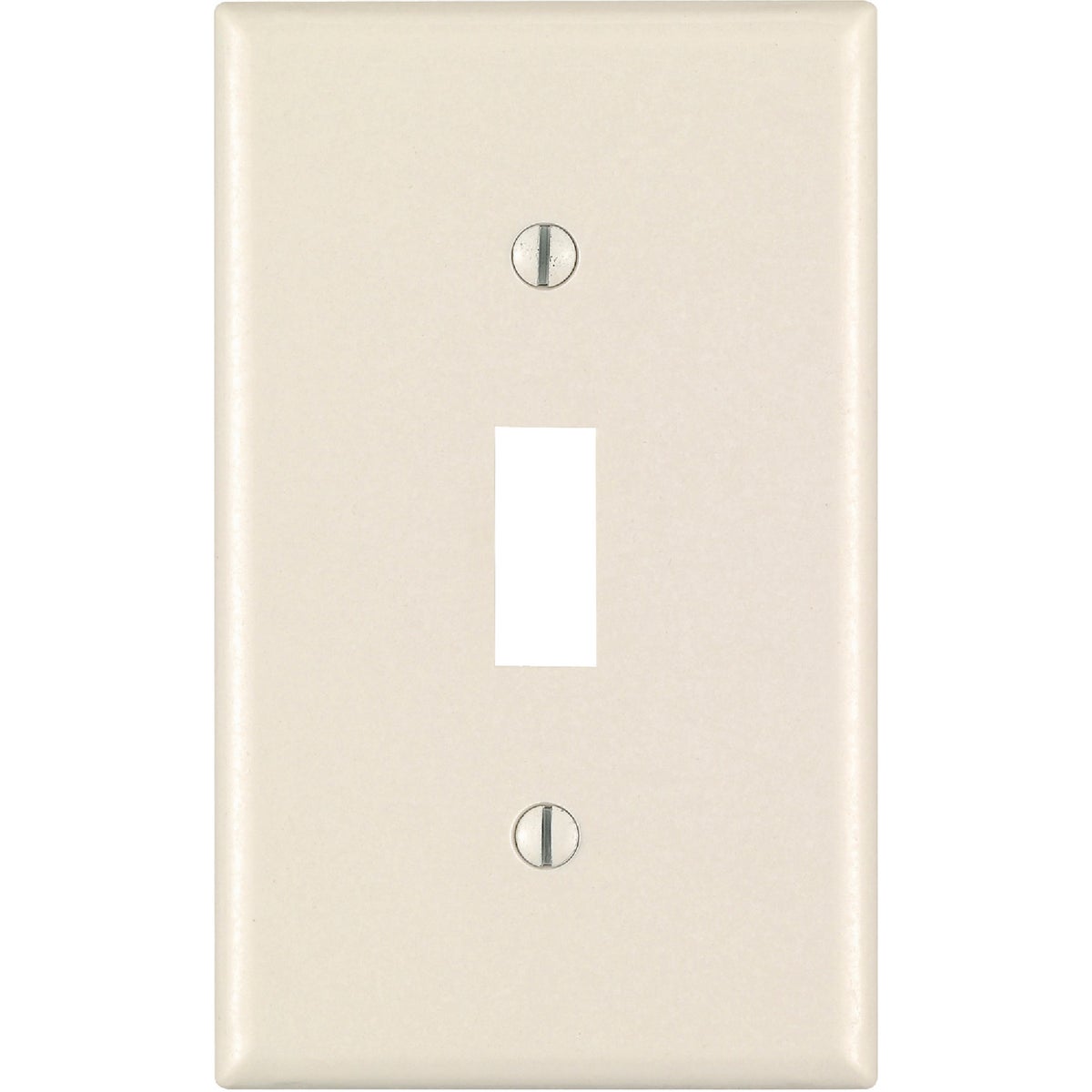 Leviton 1-Gang Plastic Toggle Switch Wall Plate, Light Almond (10-Pack)