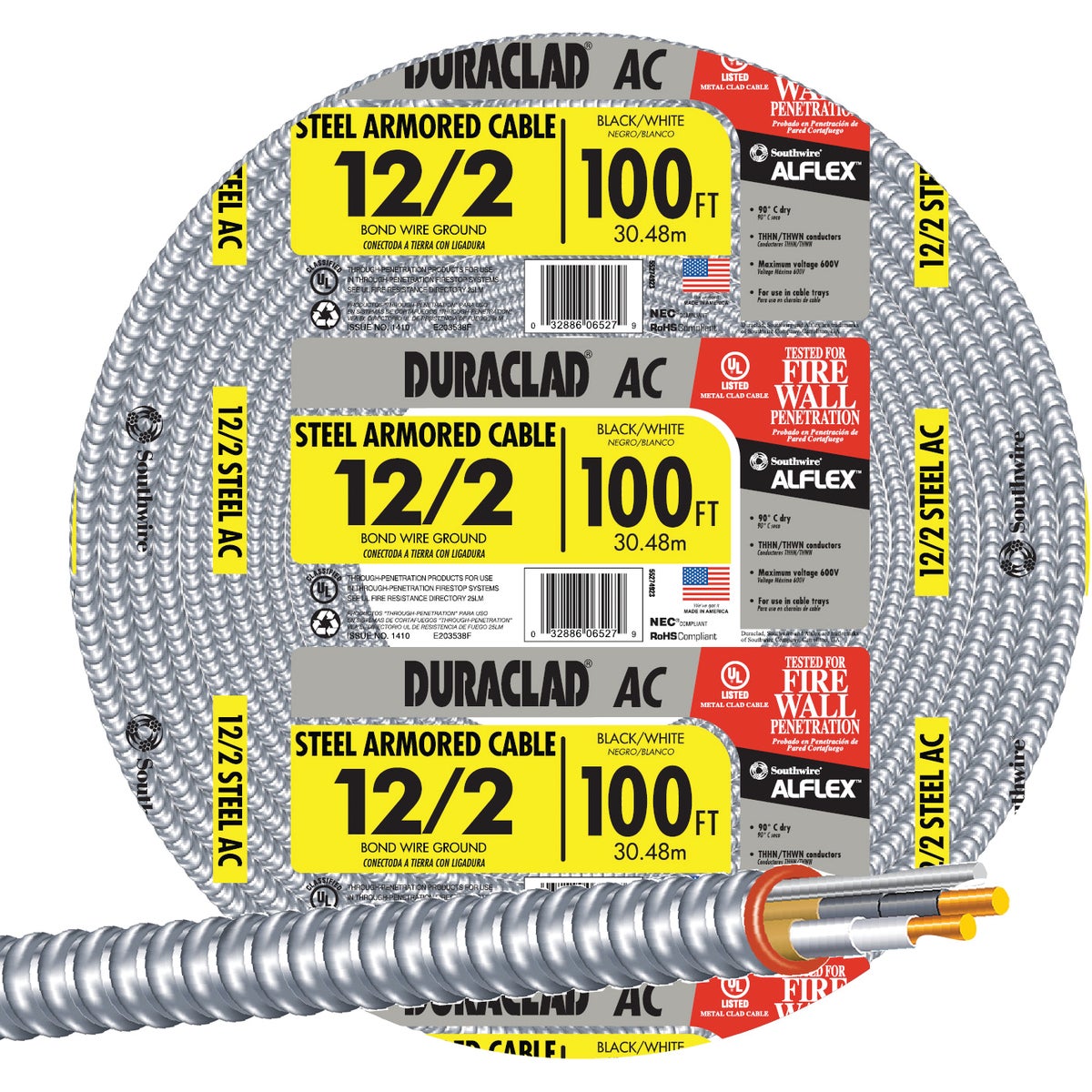 Southwire 12/2 Steel Armored Cable Electrical Wire