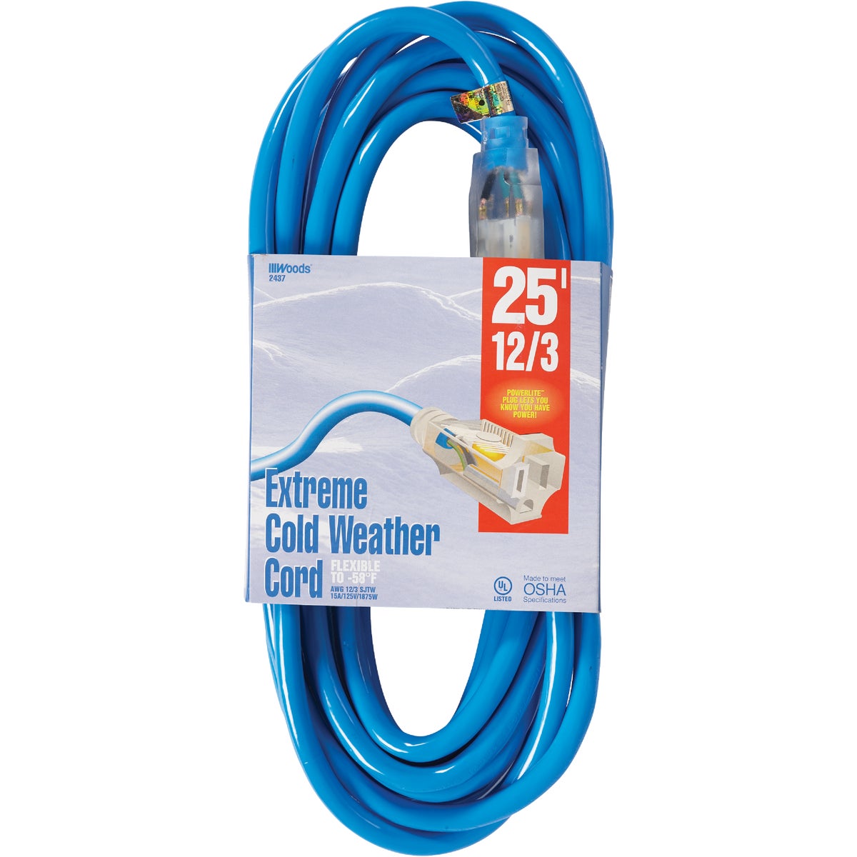 Coleman Cable ColdFlex 25 Ft. 12/3 Cold Weather Extension Cord