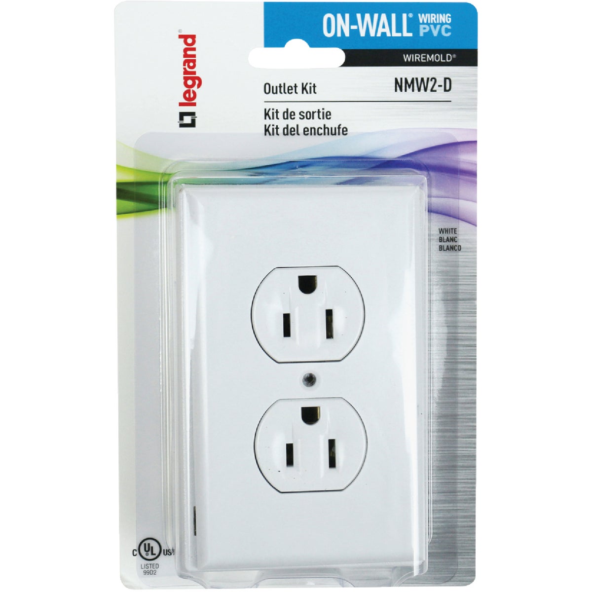 Wiremold On-Wall PVC Outlet Box Kit