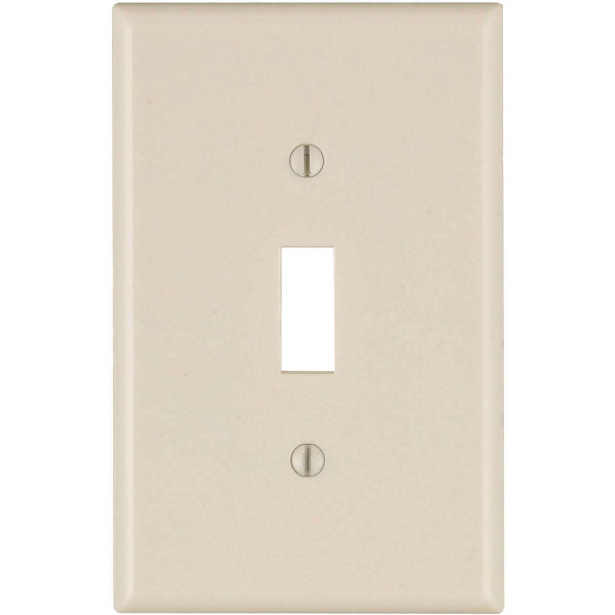Leviton 1-Gang Smooth Plastic Mid-Way Toggle Switch Wall Plate, Light Almond