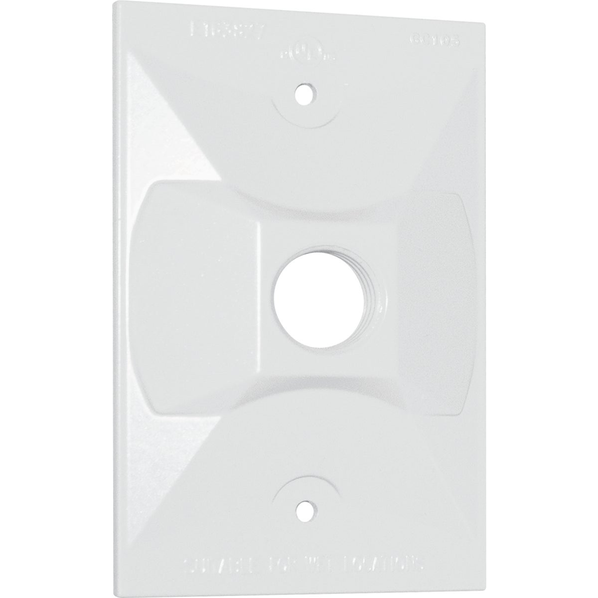Southwire Single Gang Weatherproof 1-Hole White Rectangular Cover