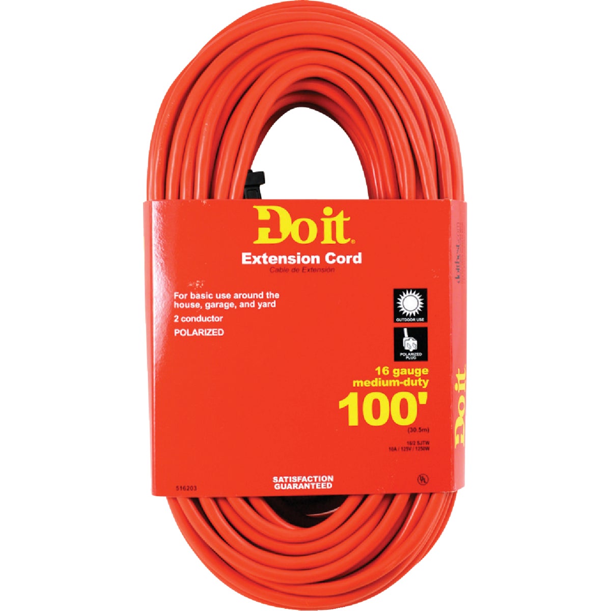 Do it 100 Ft. 16/2 Polarized Outdoor Extension Cord