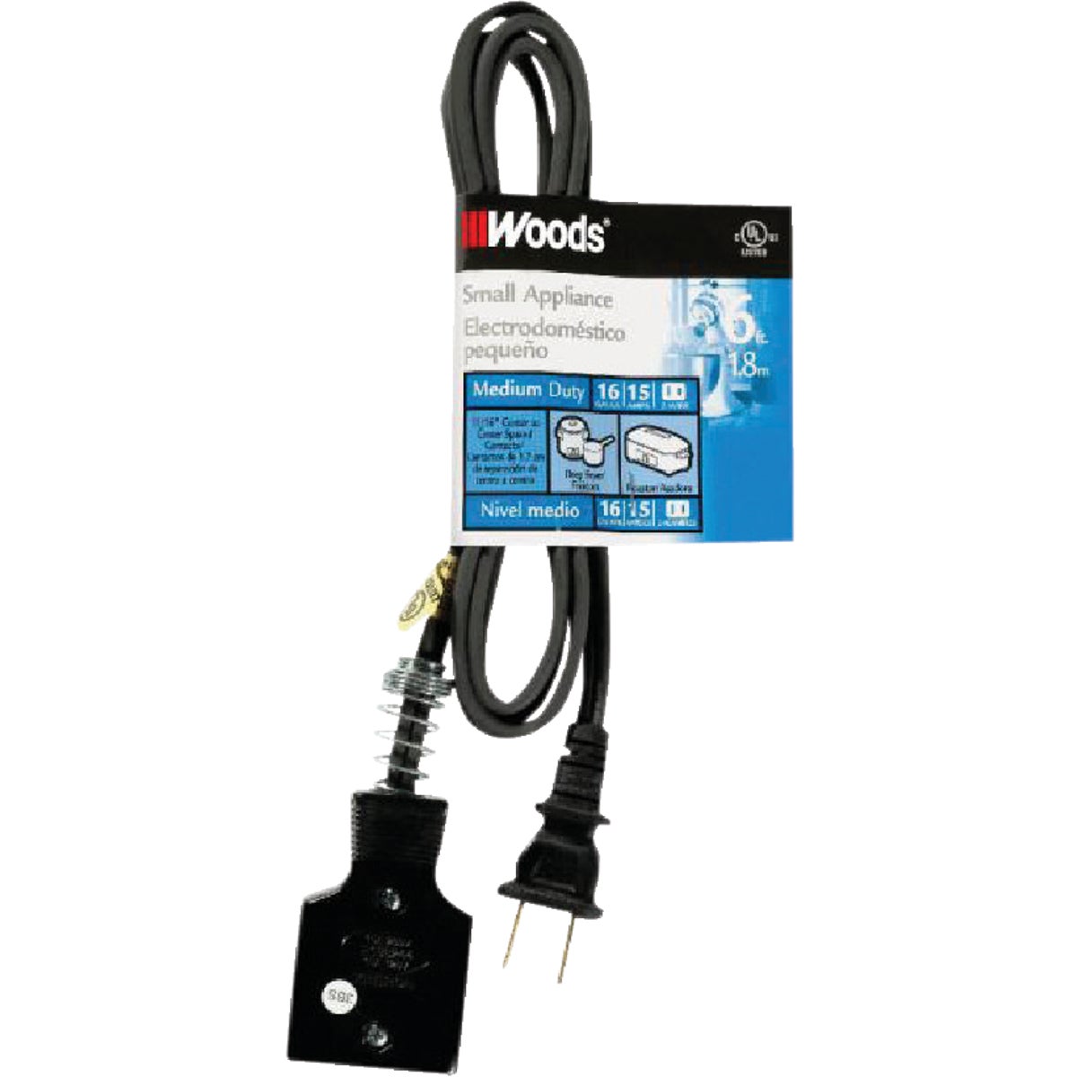 Woods 6 Ft. 16/2 15A Roaster & Appliance Cord