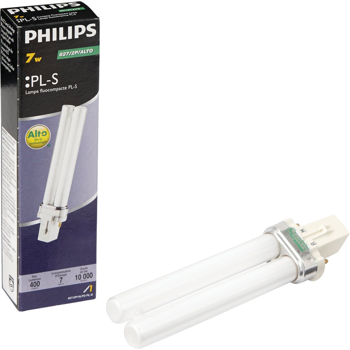 Philips 25W Equivalent Soft White G23 Base PL-S CFL Light Bulb