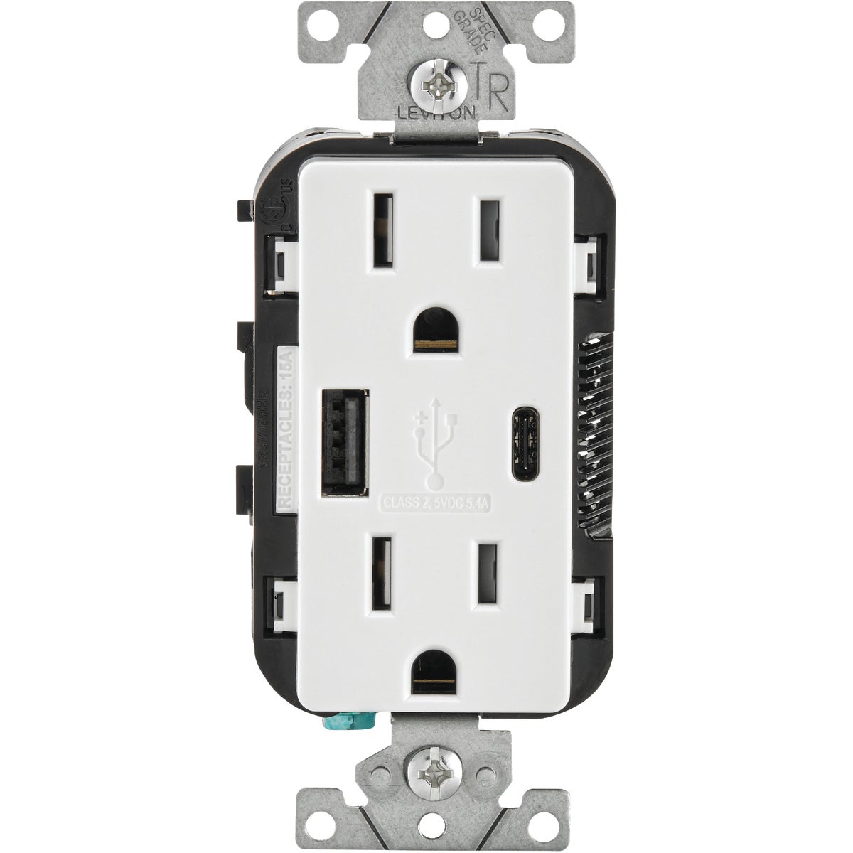 Leviton Decora Type A/Type C USB Charging Outlet