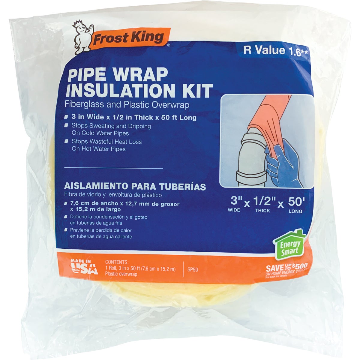 Thermwell Frost King Fiberglass Pipe Insulation Wrap