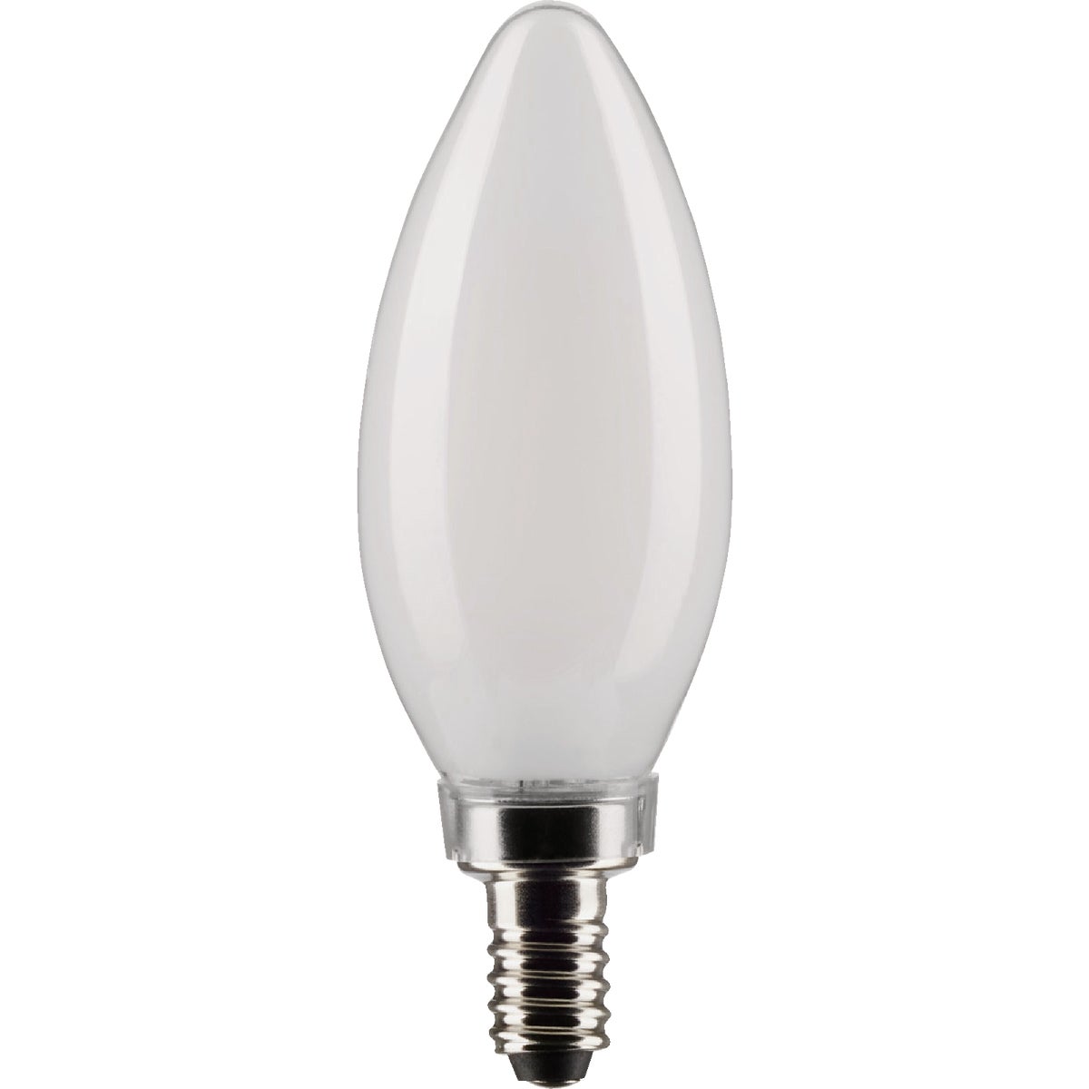 Satco 40W Equivalent Warm White B11 Candelabra Traditional Frosted LED Decorative Light Bulb (2-Pack)