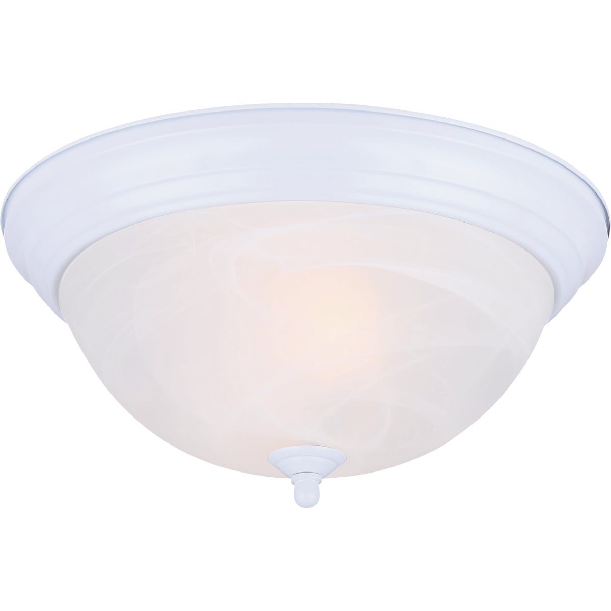 Canarm 11 In. 2-Light White Alabaster Glass Flush Mount Ceiling Light Fixture