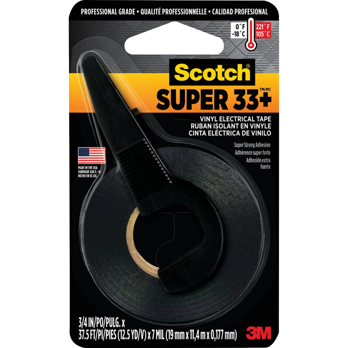 Scotch Super 33+ General Application 3/4 In. x 450 In. Vinyl Plastic Electrical Tape