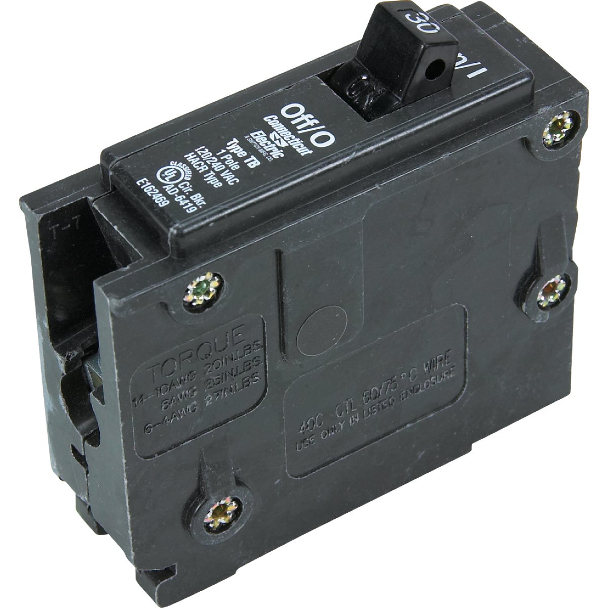 Connecticut Electric Interchangeable Packaged Circuit Breaker