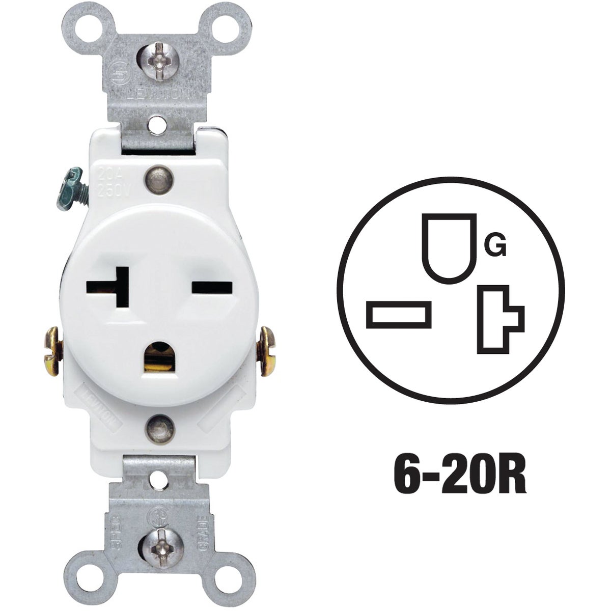 Leviton Heavy-Duty Grounding Single Outlet