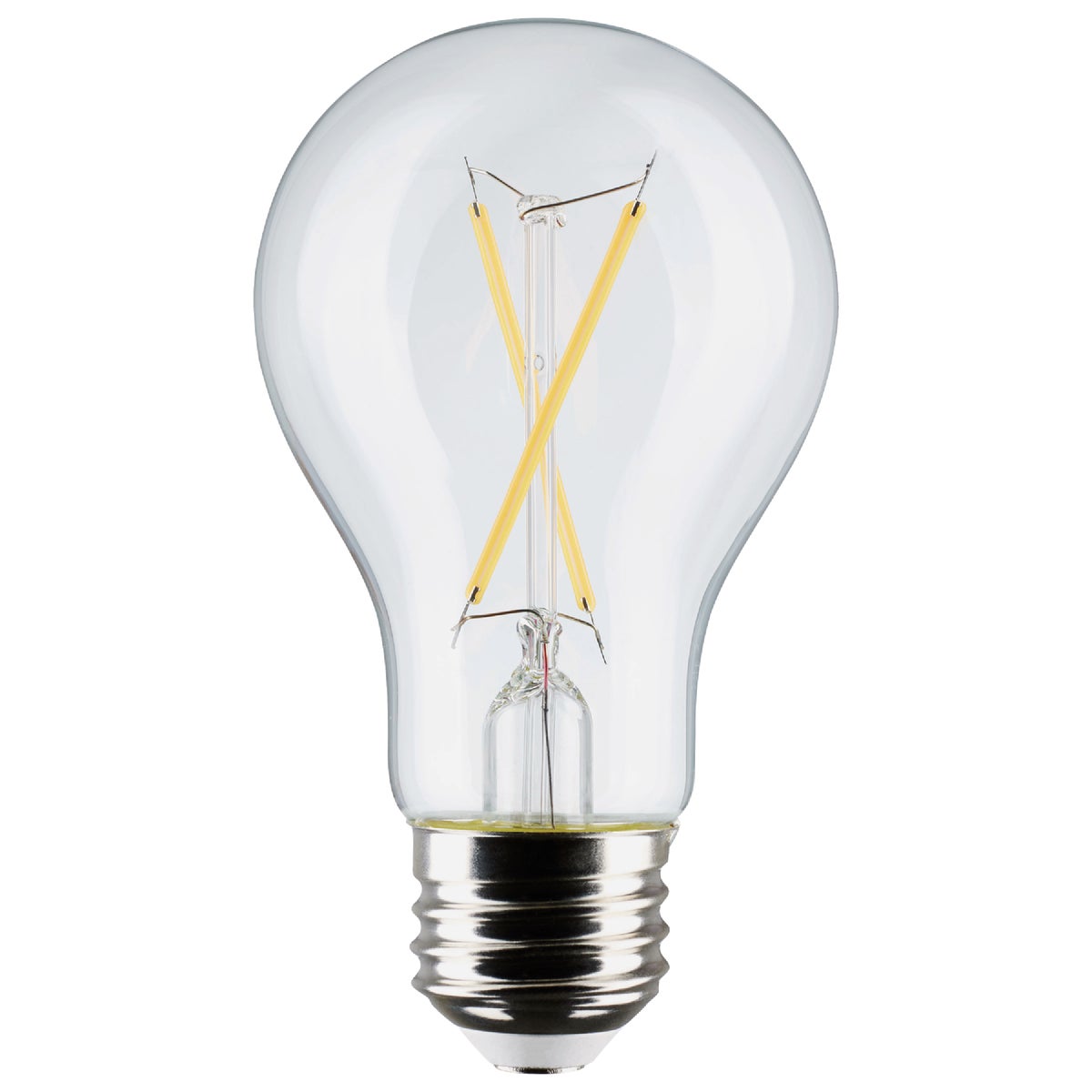 Satco 40W Equivalent Warm White A19 Medium Clear Dimmable LED Light Bulb (4-Pack)