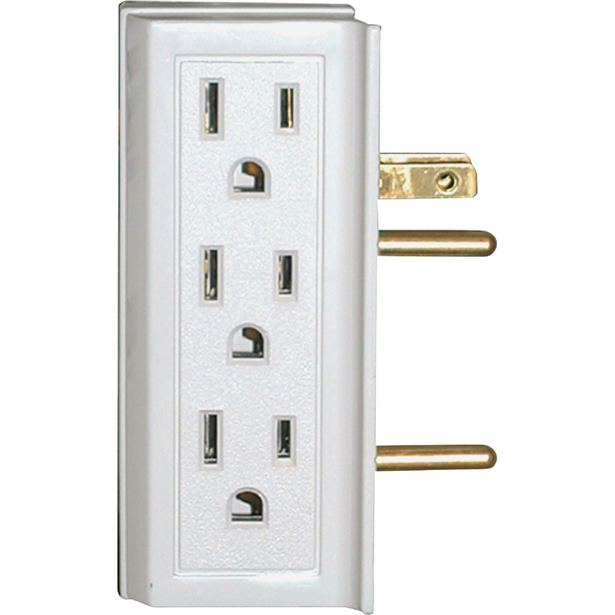 Prime Wire & Cable White 15A 6-Outlet Space Saver Power Tap