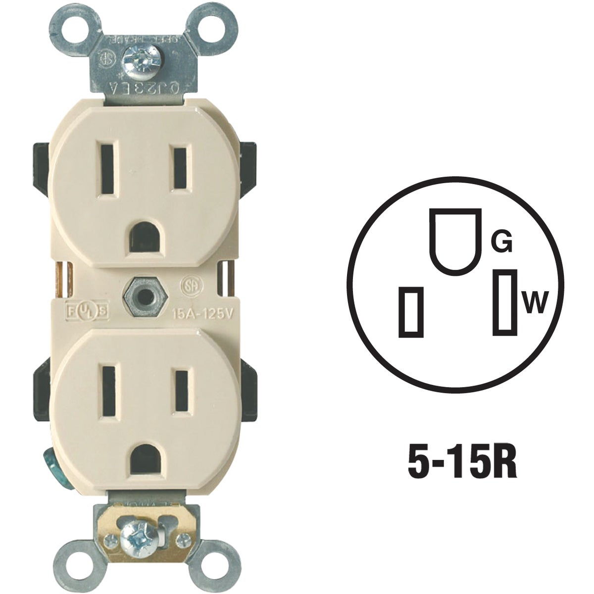 Leviton Industrial Grade Duplex Outlet