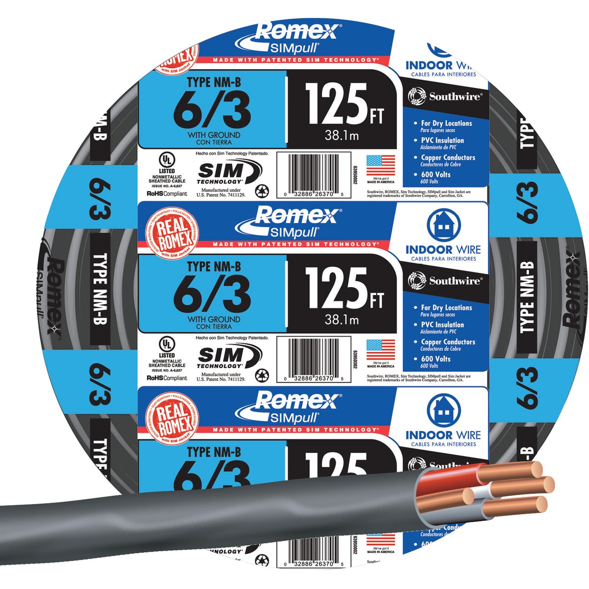 Romex 6/3 NMW/G Electrical Wire