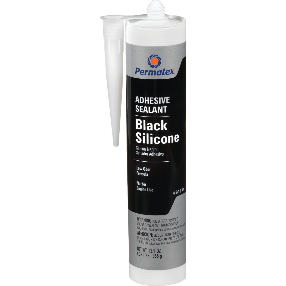 Permatex 11 Oz. Black Silicone Adhesive Sealant