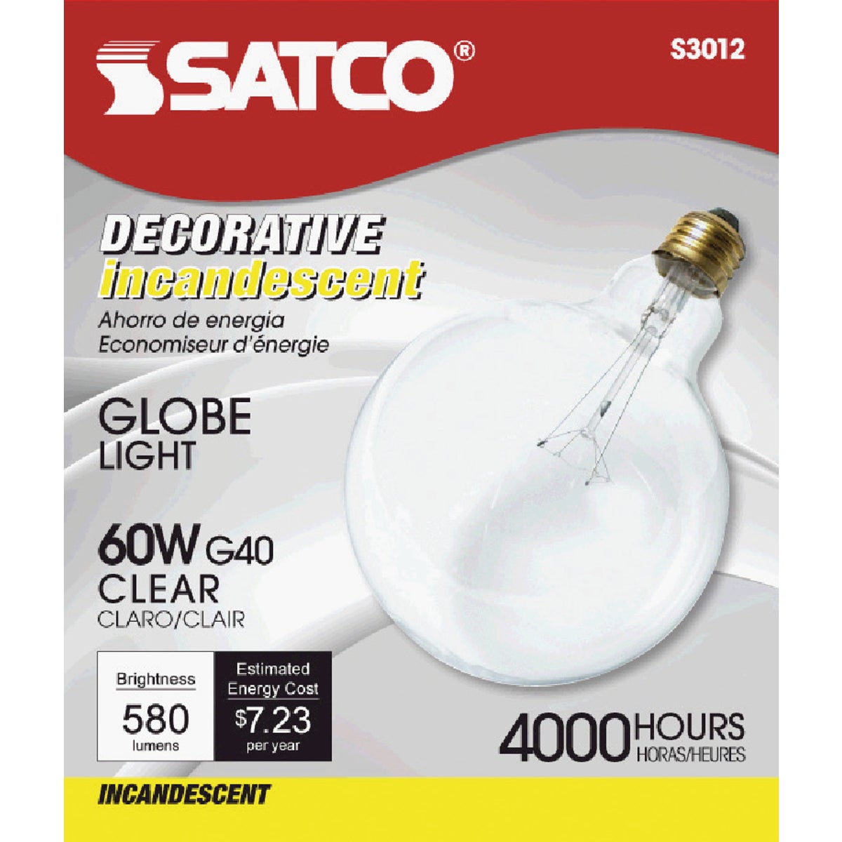 Satco G40 Globe Light Bulb