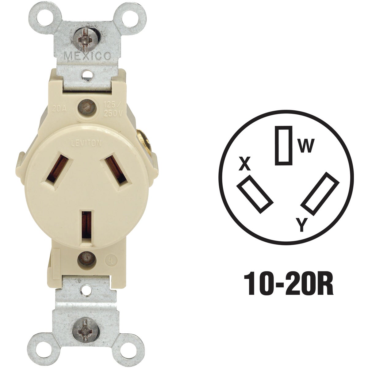 Leviton Commercial Grade Non-Grounding Single Outlet