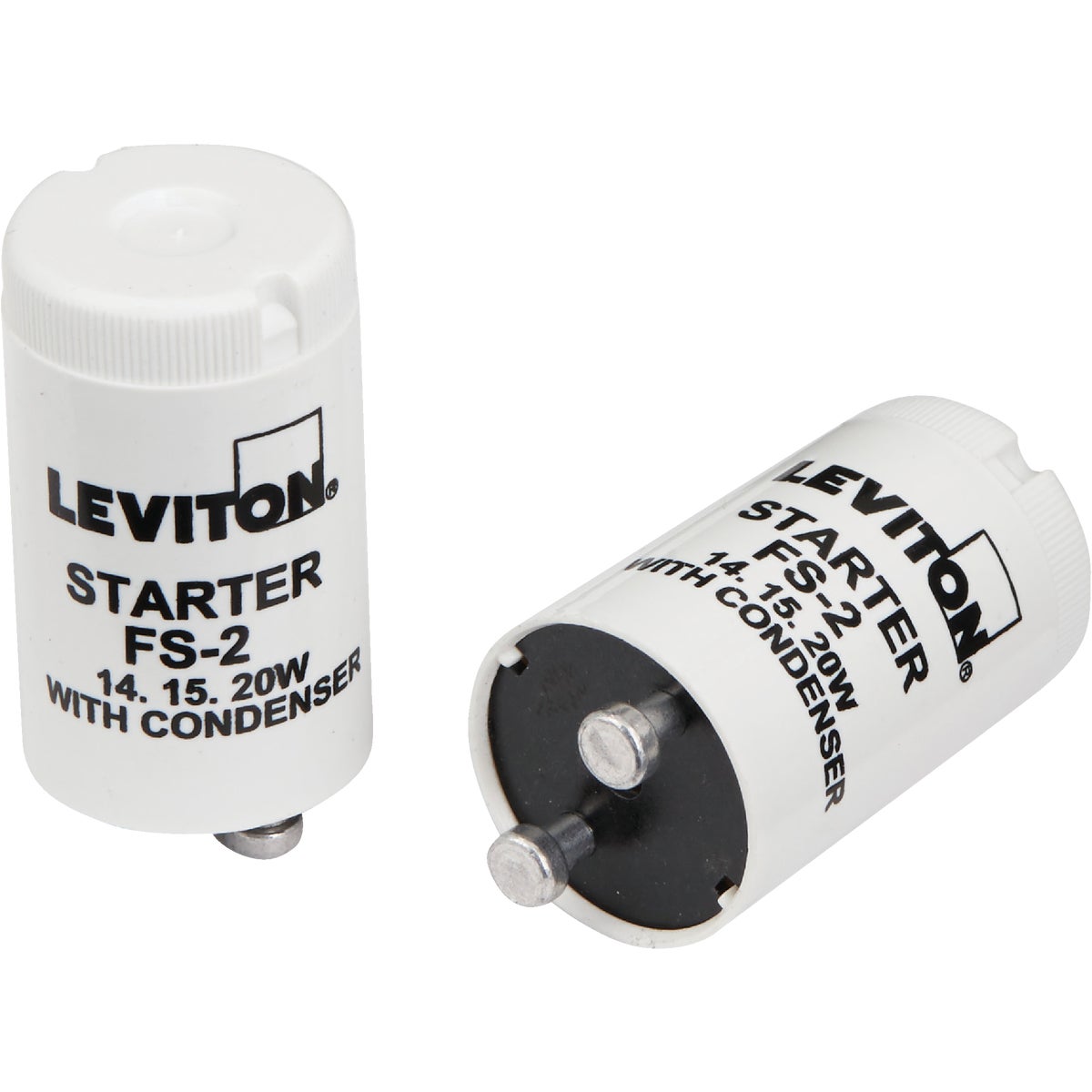 Leviton 14W/15W/20W 2-Pin T8 Fluorescent Starter (2-Pack)