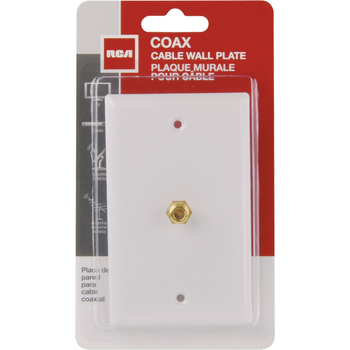 RCA Coaxial Wall Plate