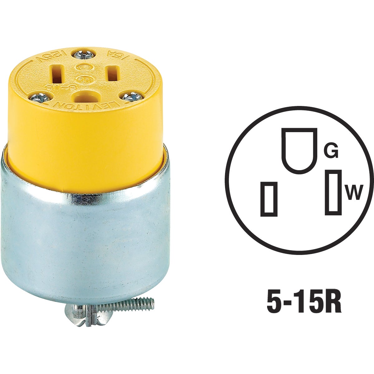 Do it 15A 125V 3-Wire 2-Pole Armored Cord Connector