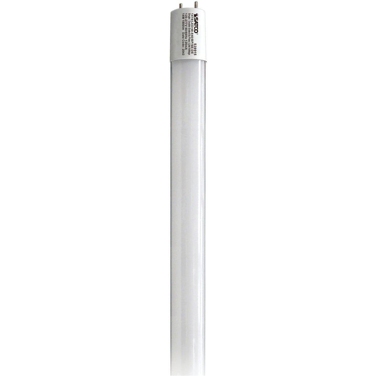 Satco 32W Equivalent 48 In. Cool White T8 Medium Bi-Pin Ballast Bypass DLC Listed LED Tube Light Bulb