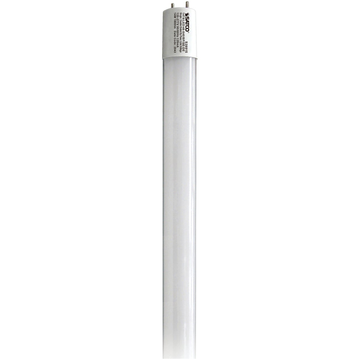 Satco T8 Bi-Pin Ballast Bypass DLC Certified LED Tube Light Bulb