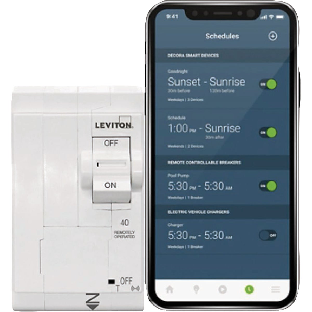 Leviton 2nd Gen Smart 40A 2-Pole Circuit Breaker