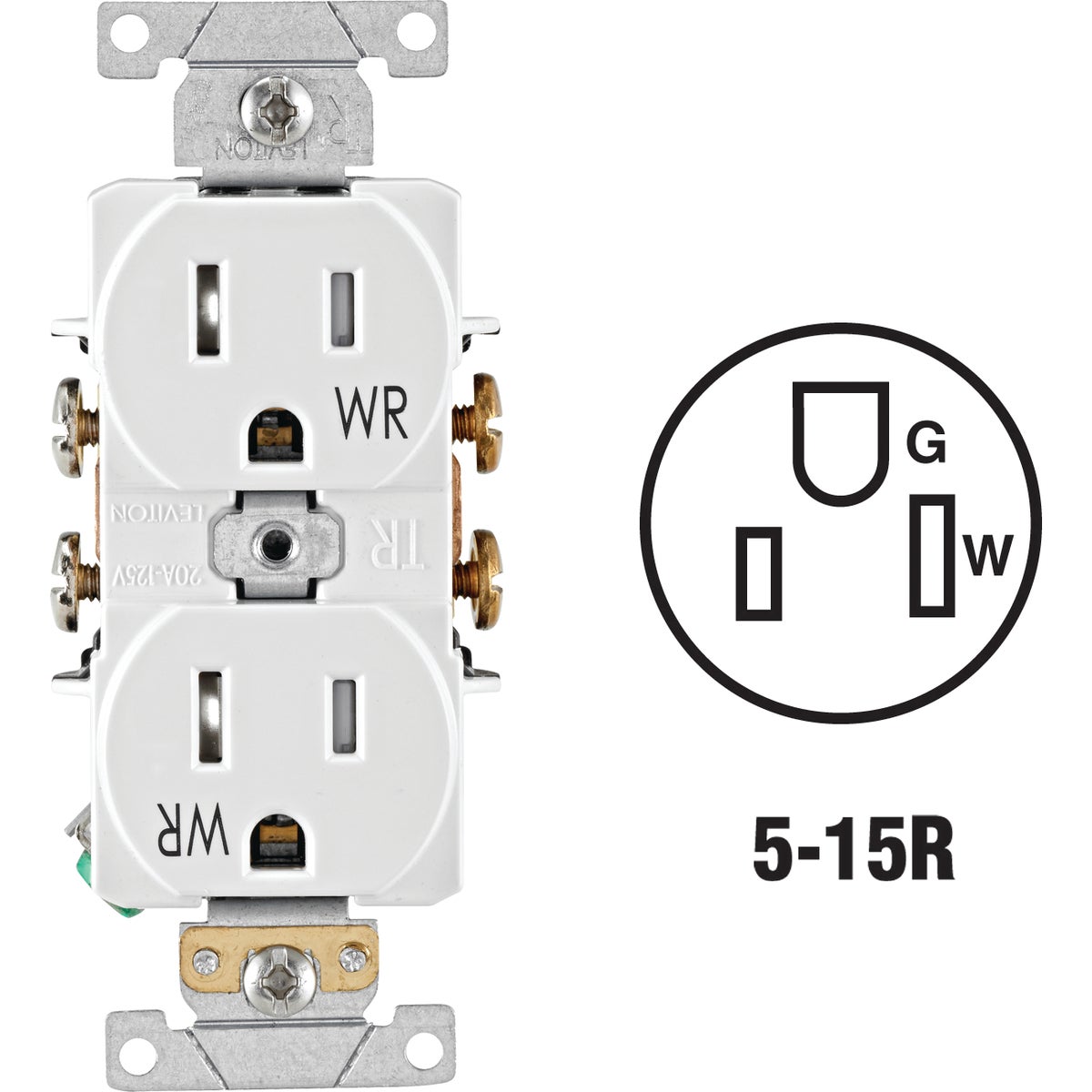 Leviton Tamper & Weather Resistant Commercial Grade Duplex Outlet