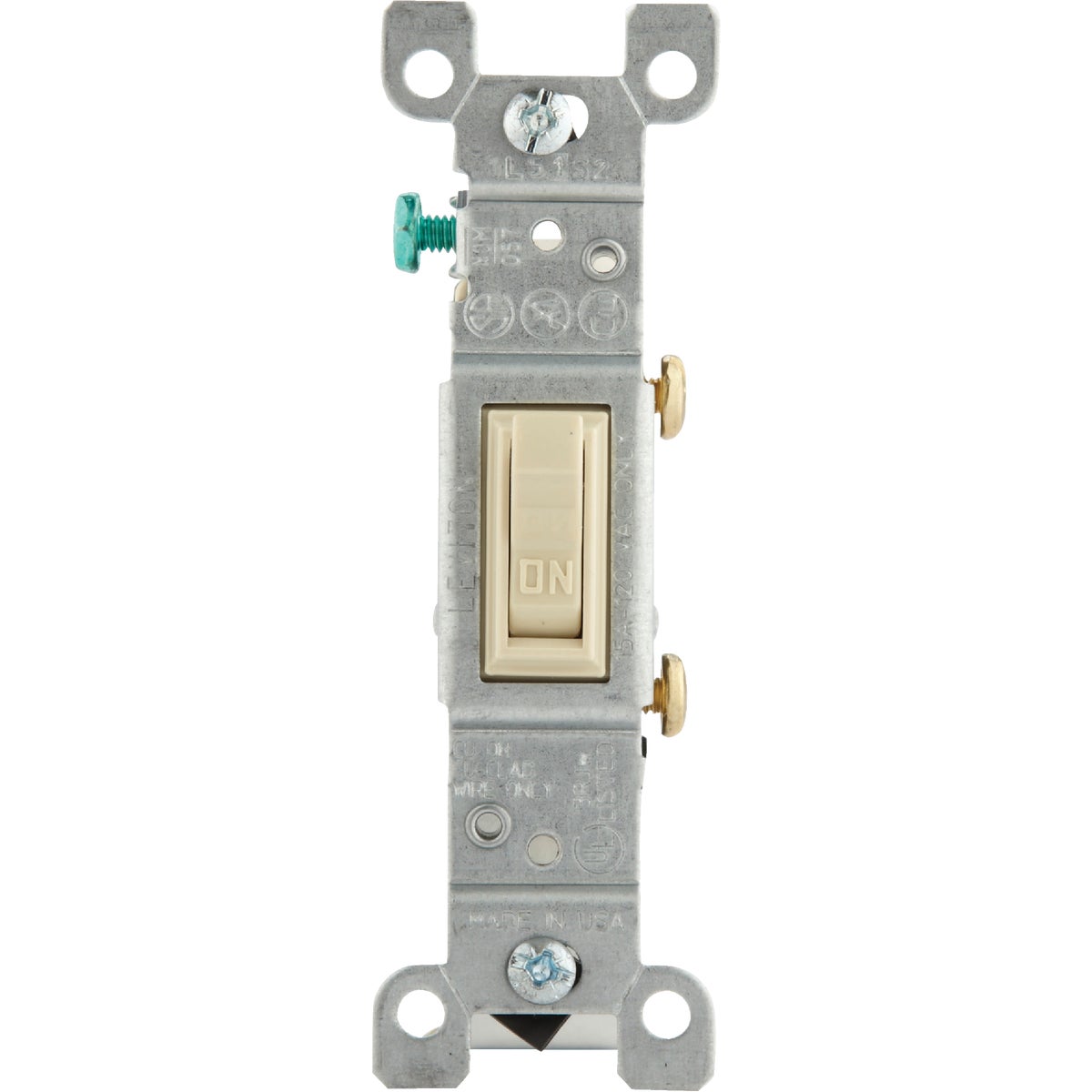 Leviton Toggle Single Pole Grounded Switch