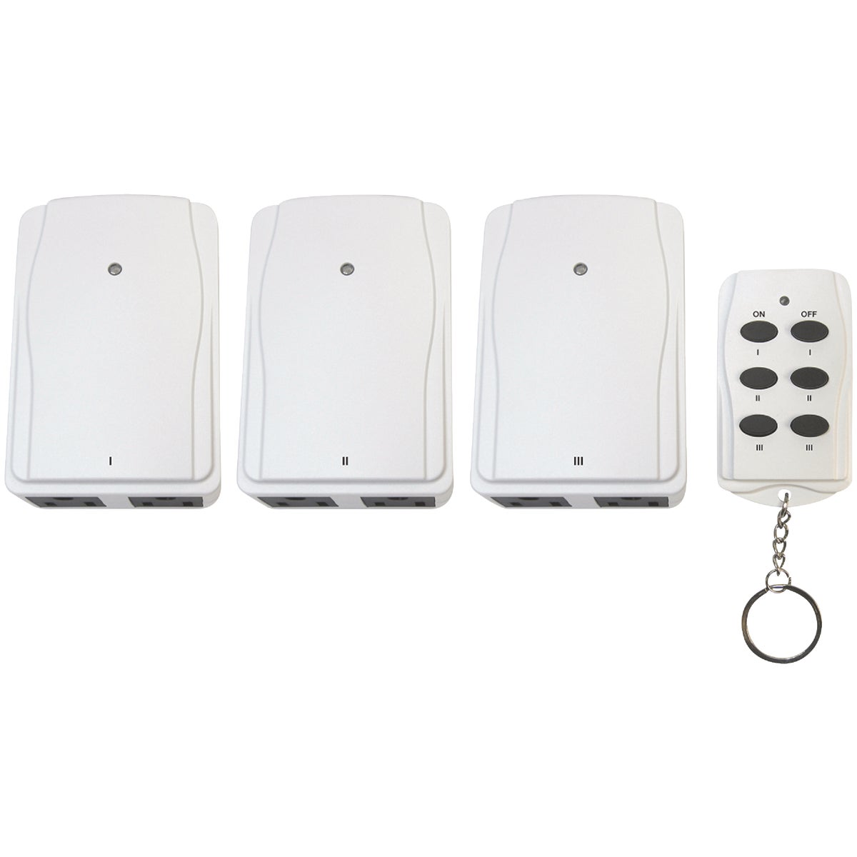 Prime 80 Ft. Range White Wireless Switch with Remote Control (3-Pack)