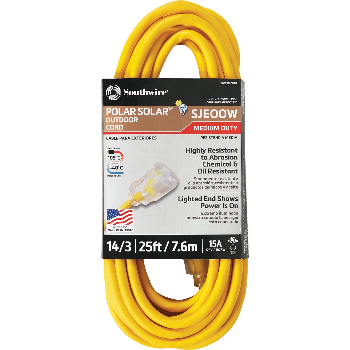 Coleman Cable 14/3 Cold Weather Extension Cord