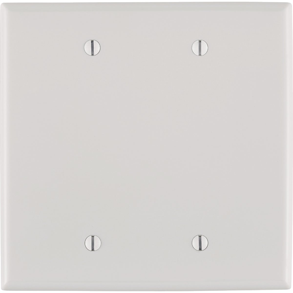 Leviton 2-Gang Mid-Way Thermoplastic Nylon Blank Wall Plate, White
