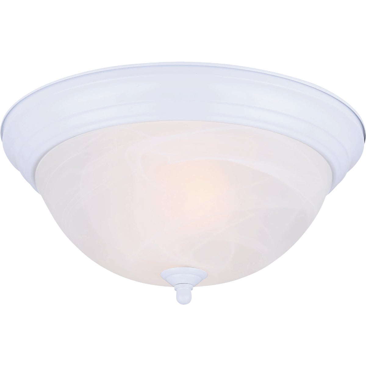 Canarm 13 In. 2-Light White Alabaster Glass Flush Mount Ceiling Light Fixture