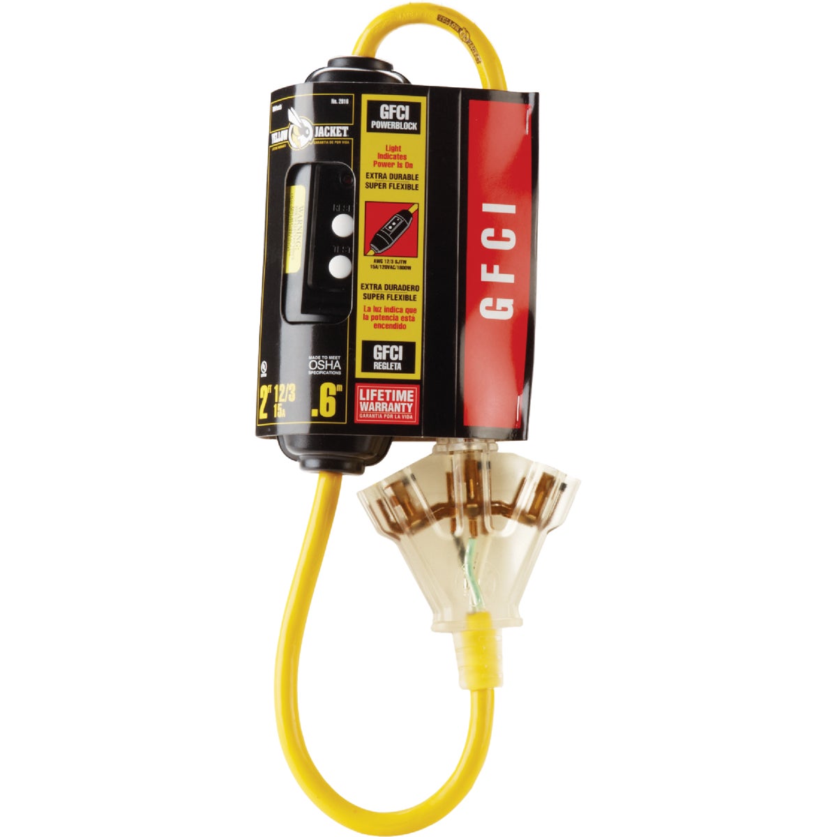 Yellow Jacket 3-Outlet GFCI Extension Cord