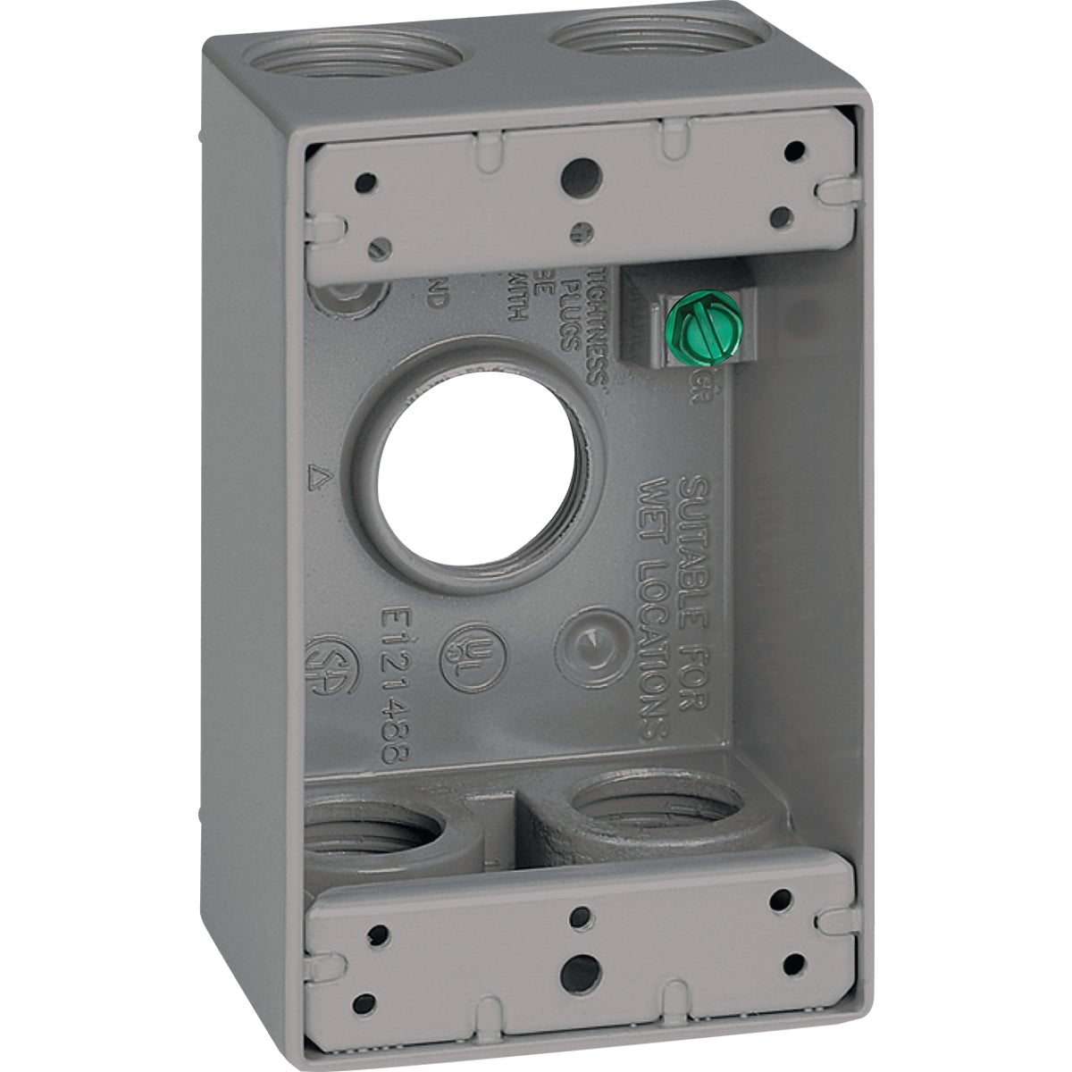 Southwire Single Gang 3/4 In. 5-Hole Gray Weatherproof Junction Box