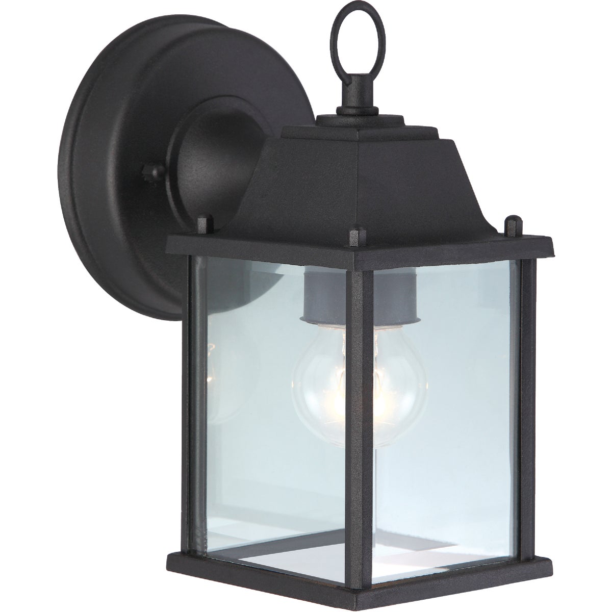 Home Impressions 100W Incandescent Black Lantern Outdoor Wall Light Fixture