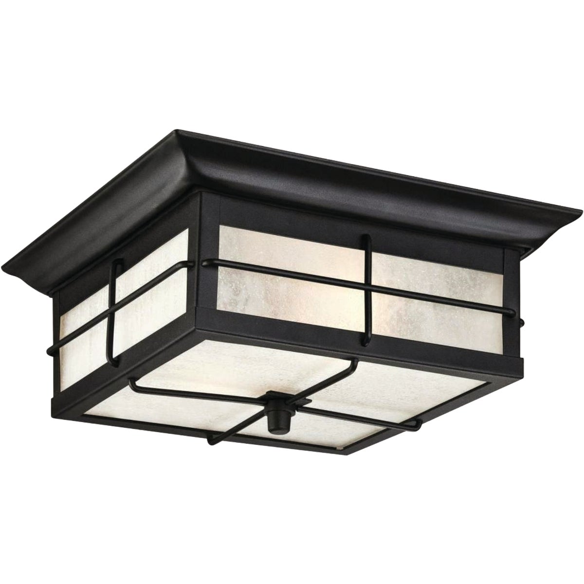 Westinghouse Orwell 2-Light Black Outdoor Flush Mount Light Fixture