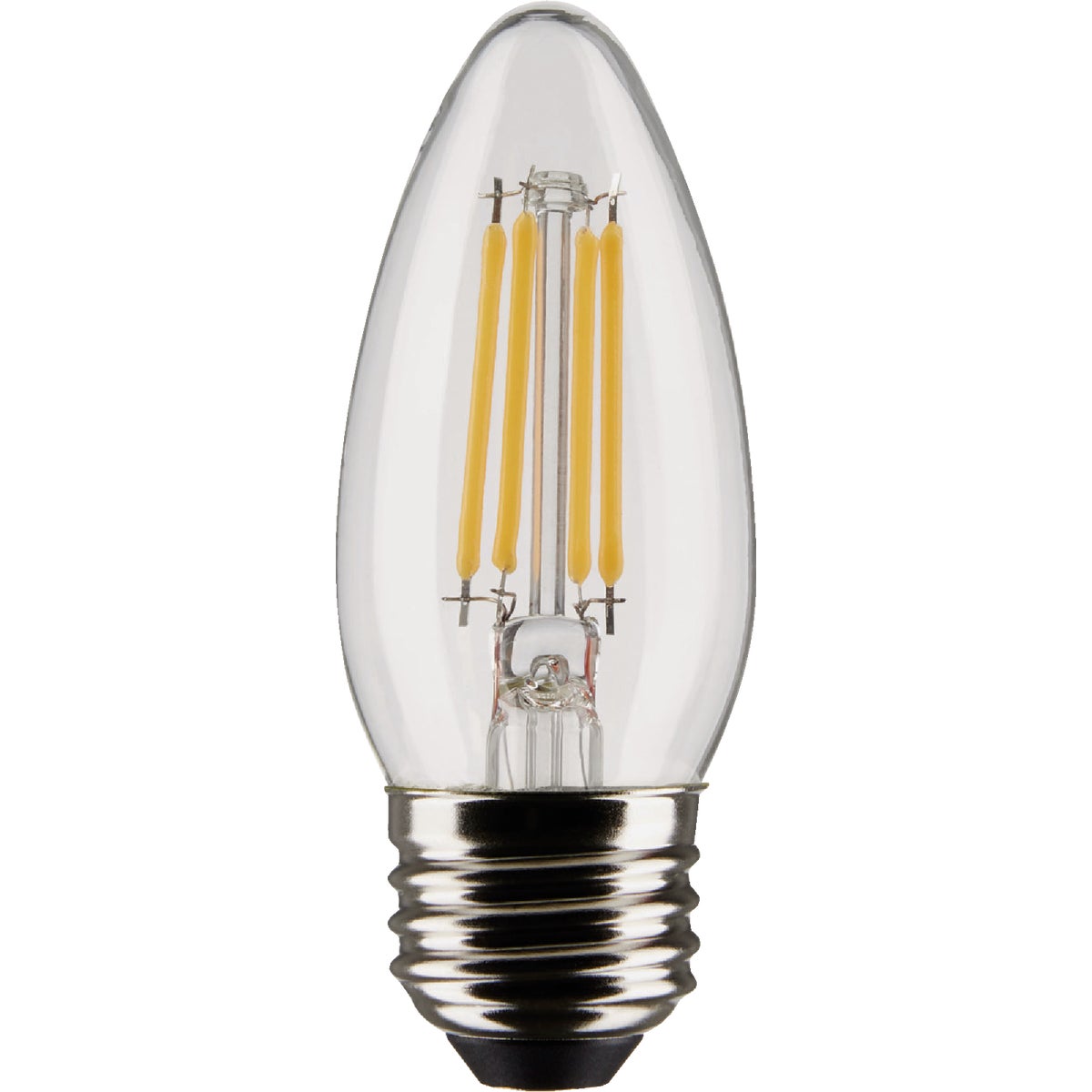 Satco 60W Equivalent Warm White B11 Medium Traditional LED Decorative Light Bulb (2-Pack)