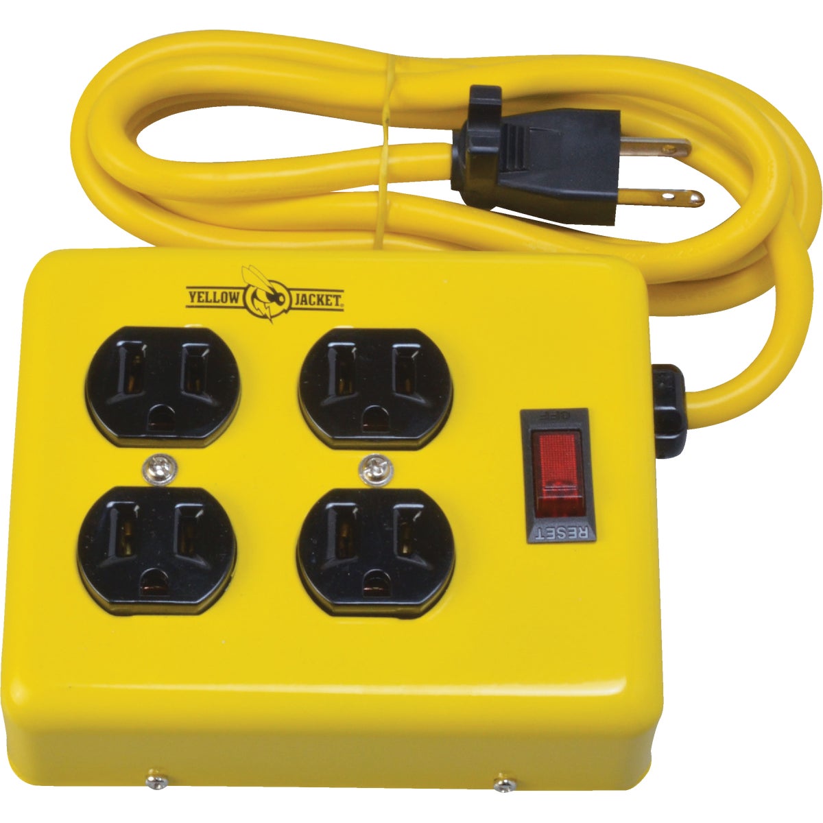 Yellow Jacket 4-Outlet Metal Power Strip