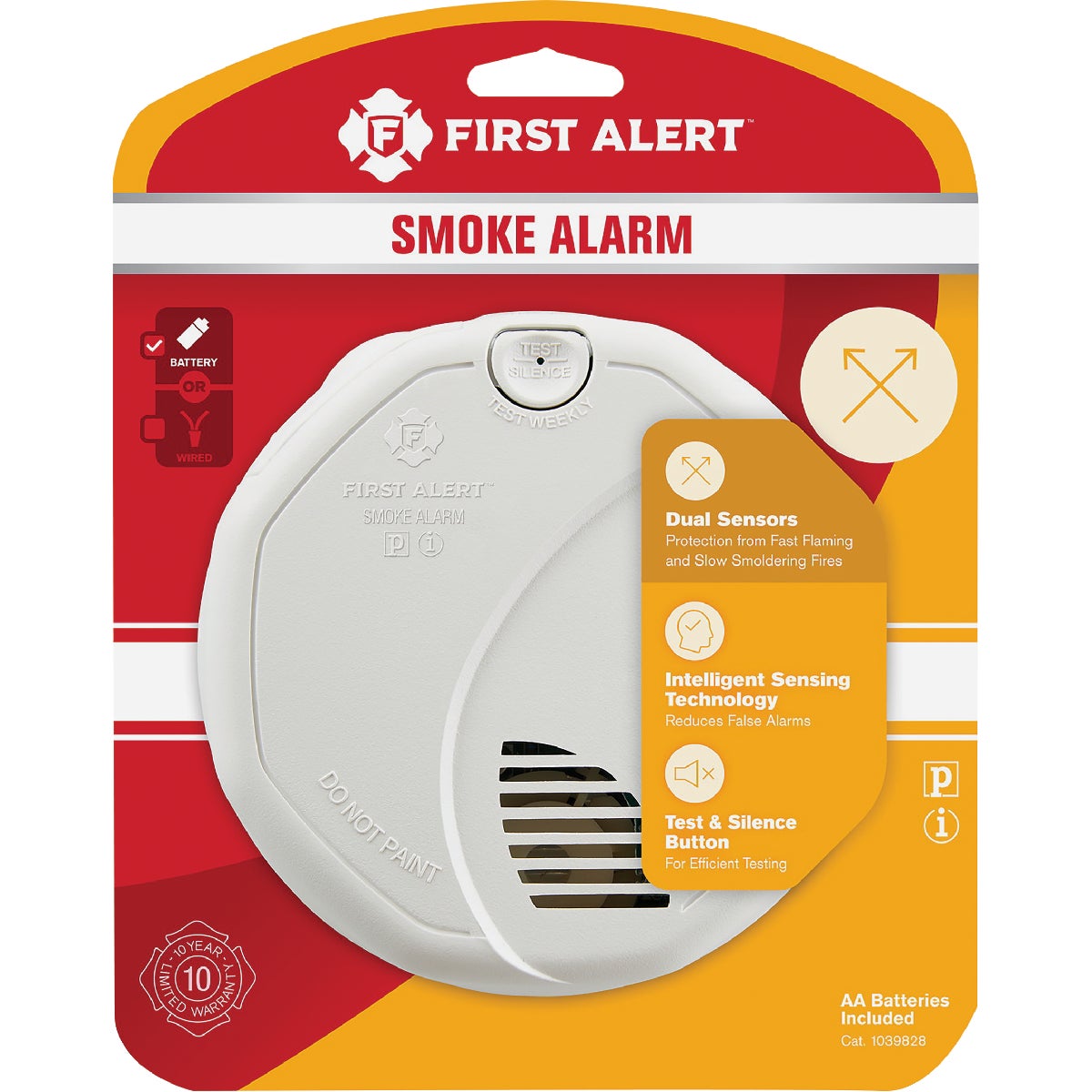 First Alert Battery Operated 3V Photoelectric/Ionization Dual-Sensor Smoke & Fire Alarm