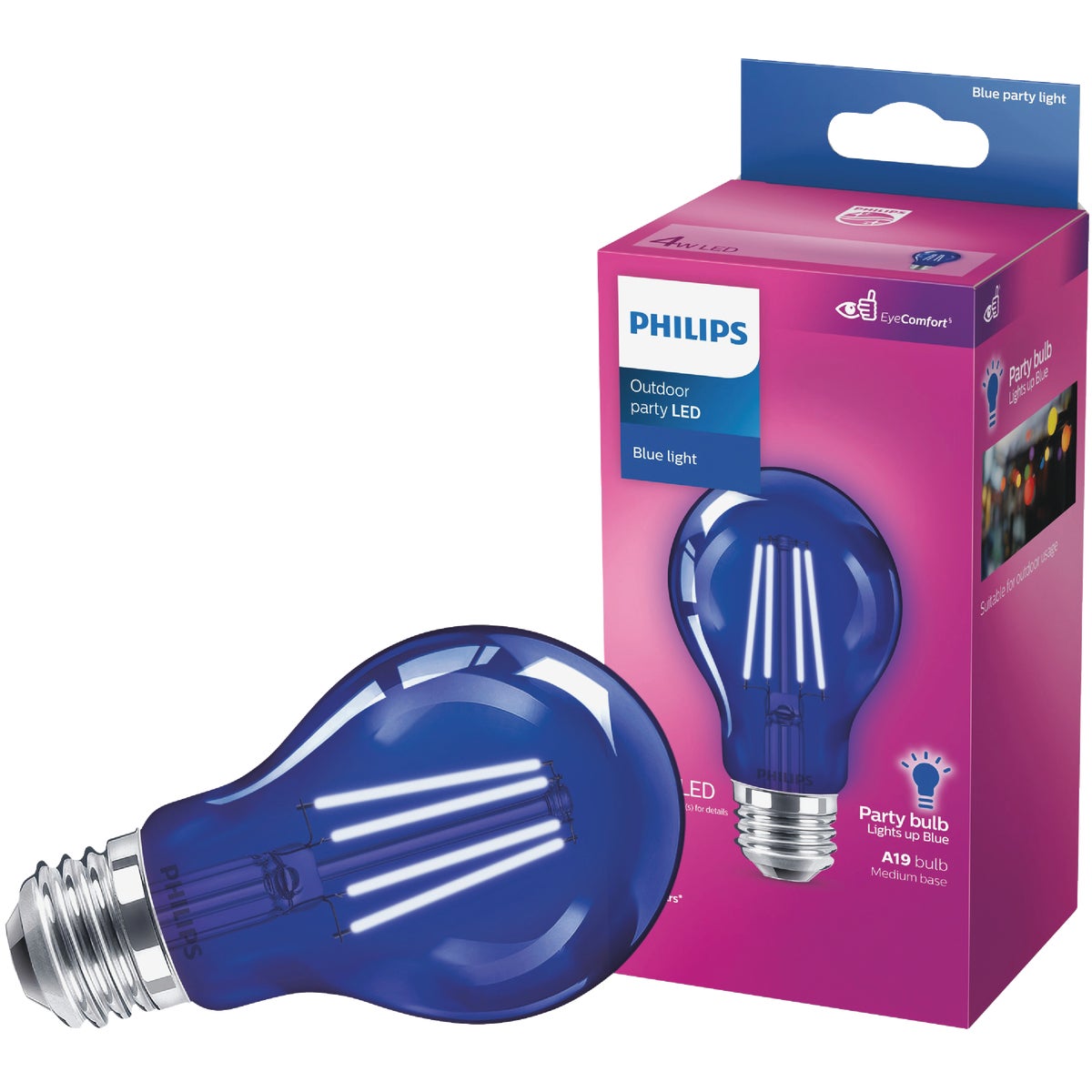 Philips A19 Medium Indoor/Outdoor LED Decorative Party Light Bulb