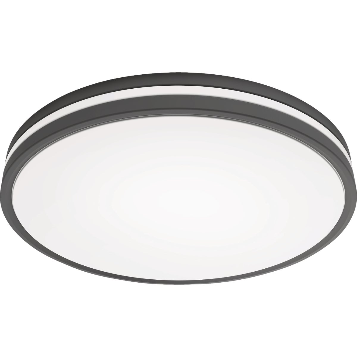 Feit 14 In. Matte Black LED CCT Dimmable Dual Band Flush Mount Ceiling Light Fixture