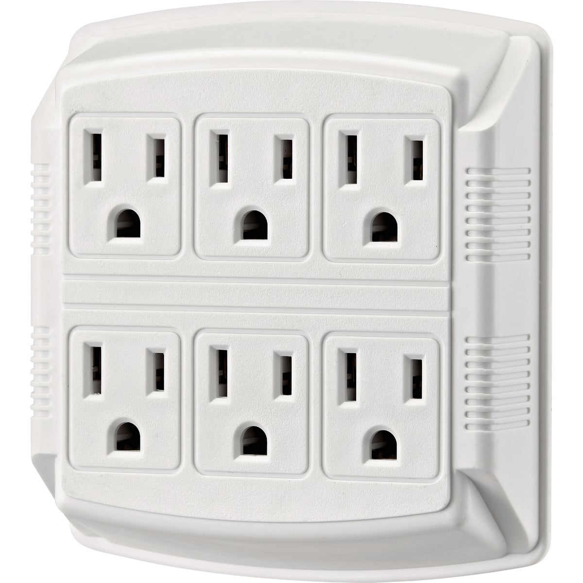 Leviton White 15A 6-Outlet Plug-In Adapter